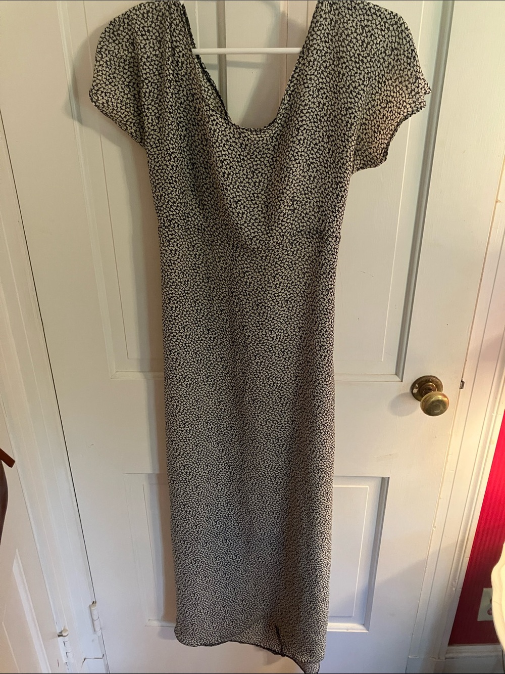 Topshop Black and White Printed Maxi Dress
